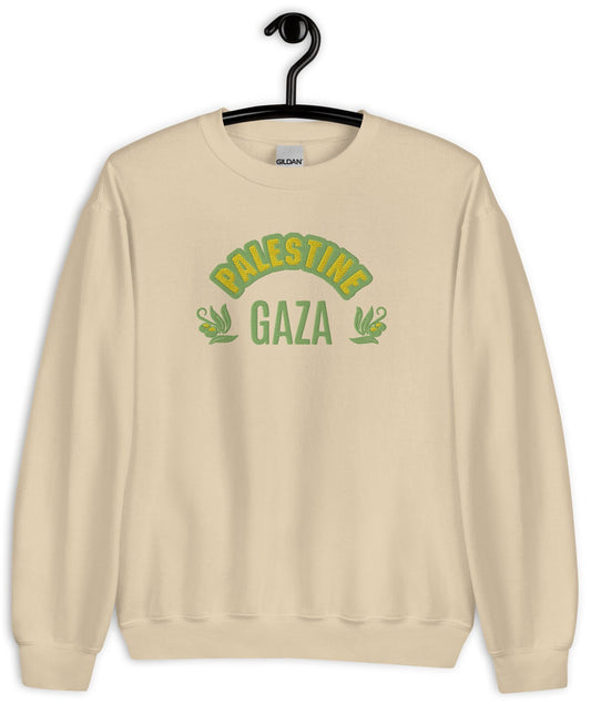 Embroidered Gaza Sweatshirt, Embrodered Palestine Sweater