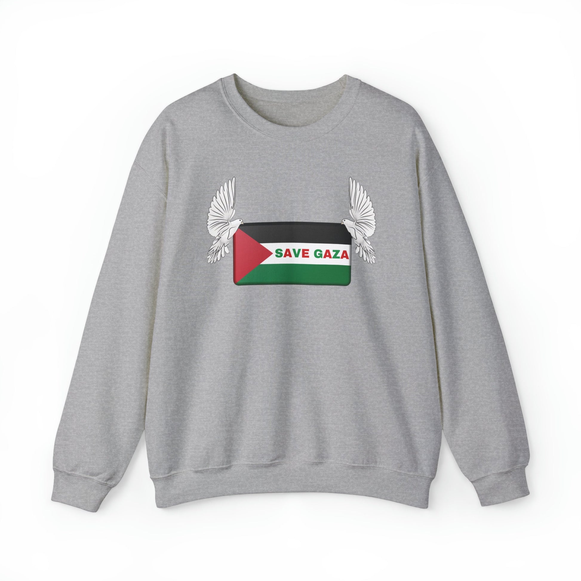 Save Gaza Sweater, Palestine Sweatshirt, Free Palestine Sweater, Palestine Flag Crewneck, Stand with Palestine ™ Crewneck Sweatshirt