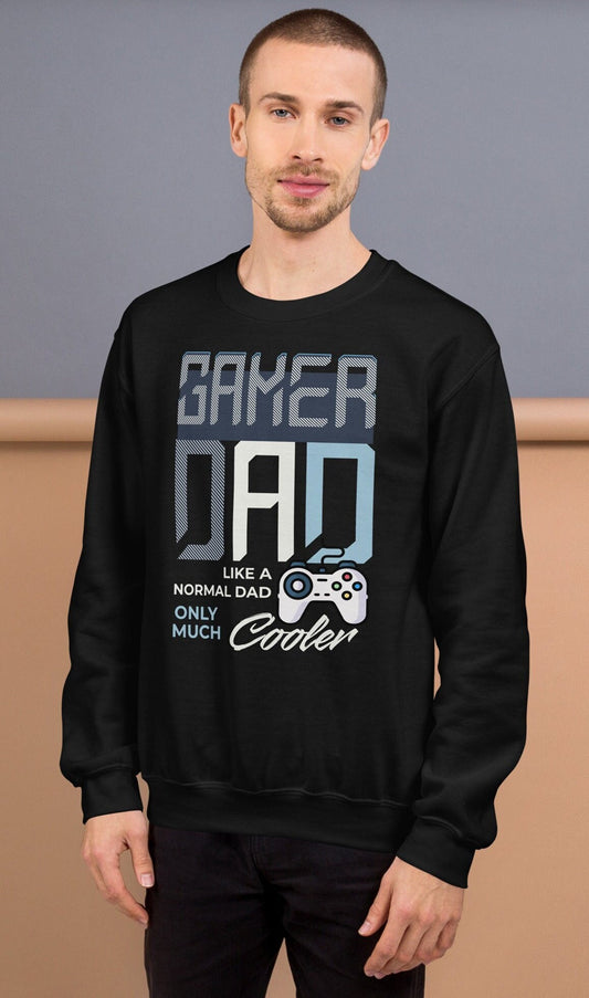 Dad Gaming Sweatshirt, Gaming Gift For Dad, Video Game Retro Sweatshirt, Dad Birthday Crewneck Sweatshirt